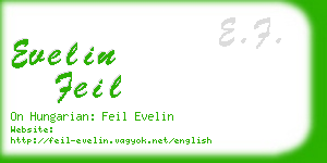 evelin feil business card